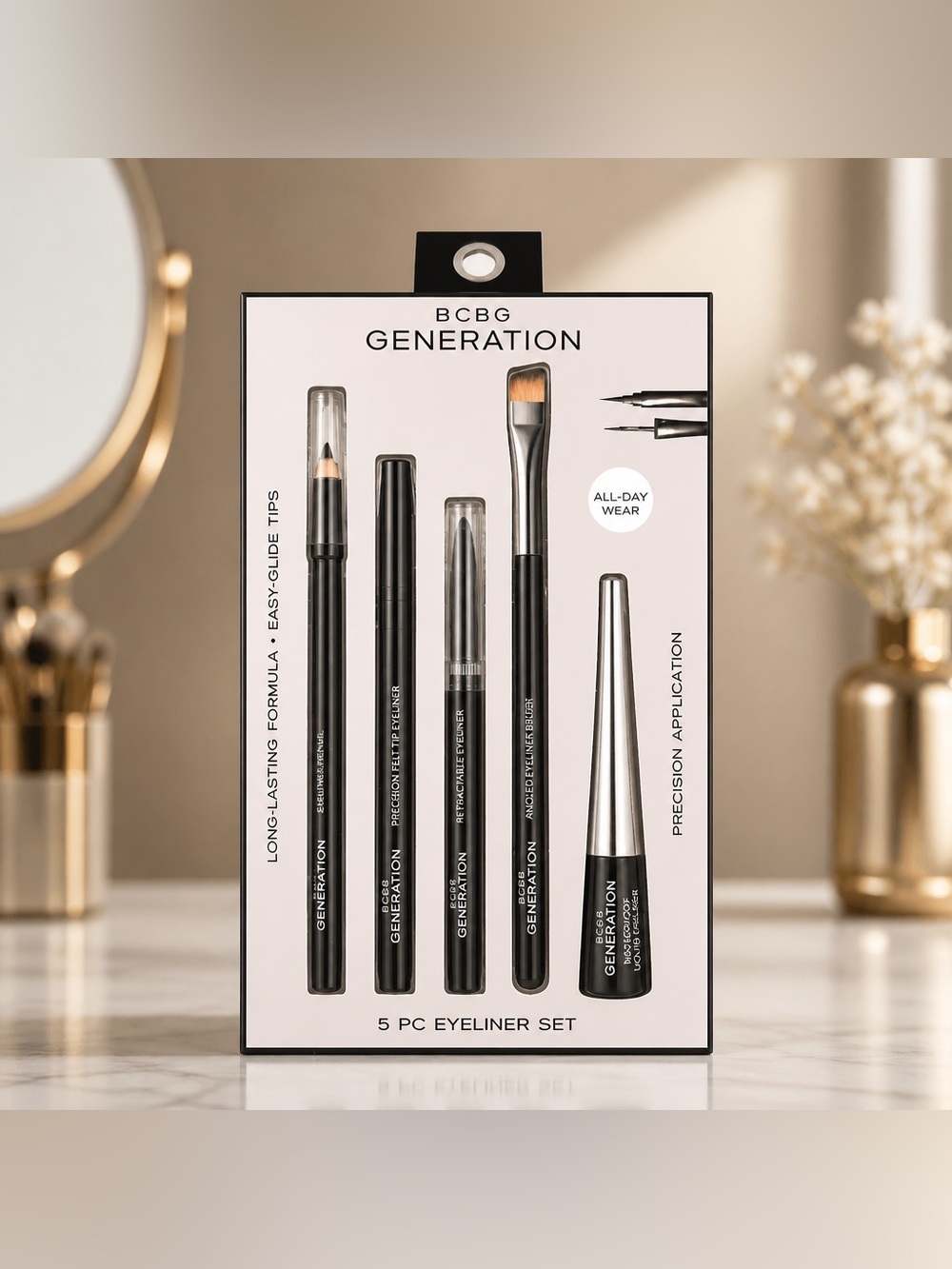BCBGeneration 5-Piece Black Eyeliner Set New